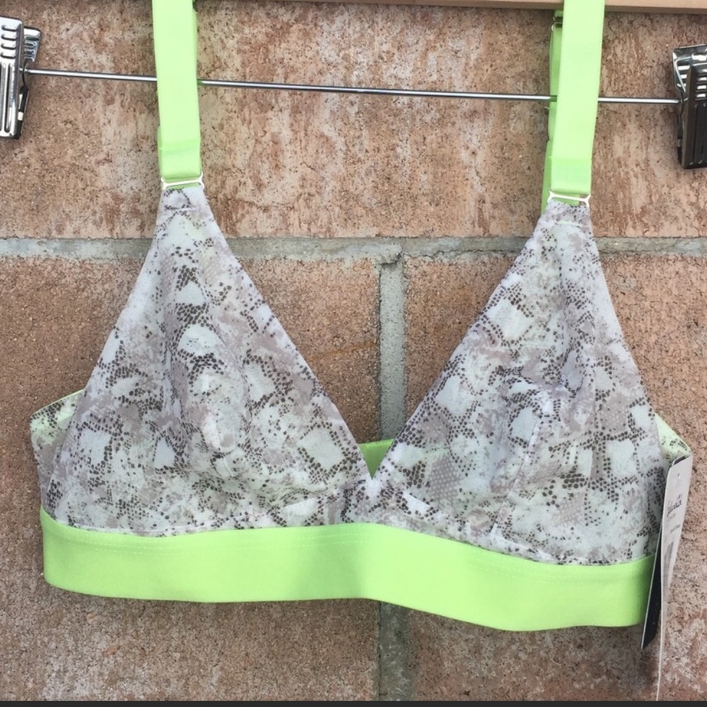 NWT Splendid Snake Mesh Banded Bralette - small